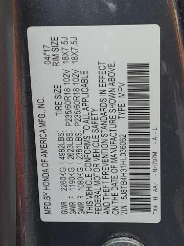 5J8TB4H31HL036062 Acura RDX