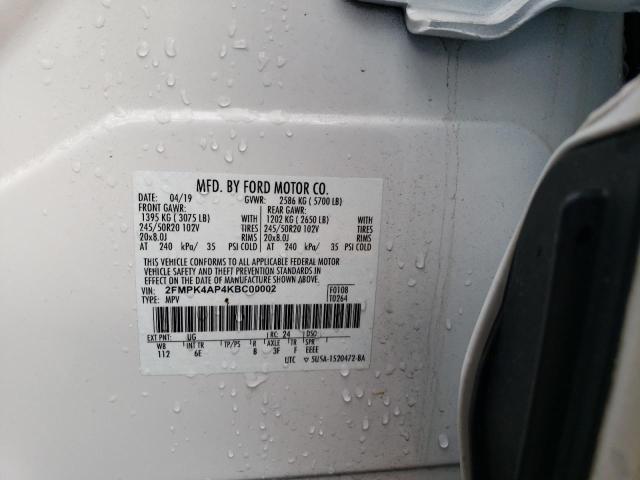 2019 FORD EDGE ST - 2FMPK4AP4KBC00002
