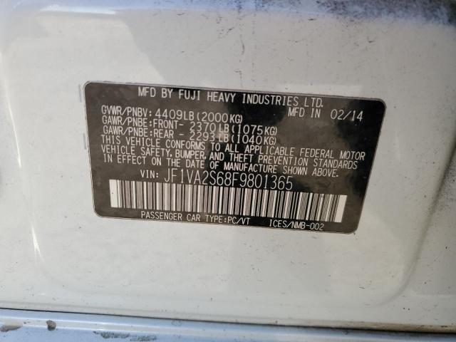 JF1VA2S68F9801365 Subaru Wrx Sti Limited