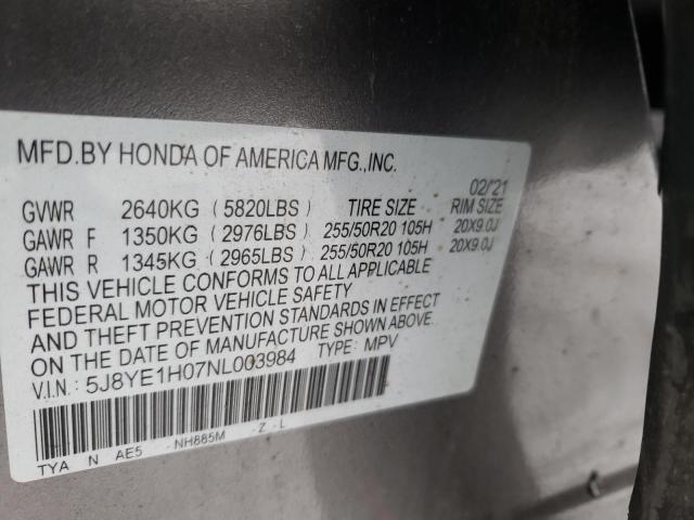 5J8YE1H07NL003984 Acura MDX A-SPEC