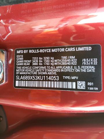 2019 ROLLS-ROYCE CULLINAN SLA689X53KU114053