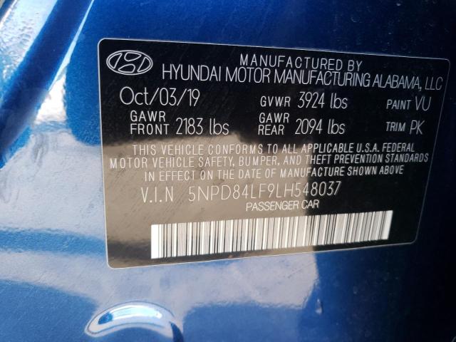 2020 HYUNDAI ELANTRA SE 5NPD84LF9LH548037