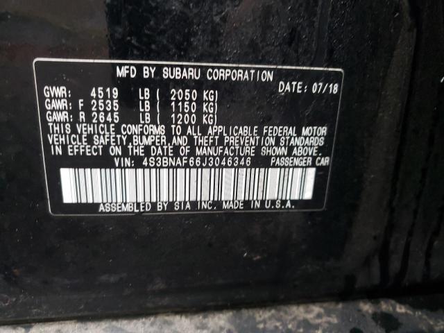 4S3BNAF66J3046346 Subaru Legacy 2.5i Premium