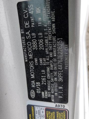 2018 KIA FORTE LX 3KPFL4A76JE226251