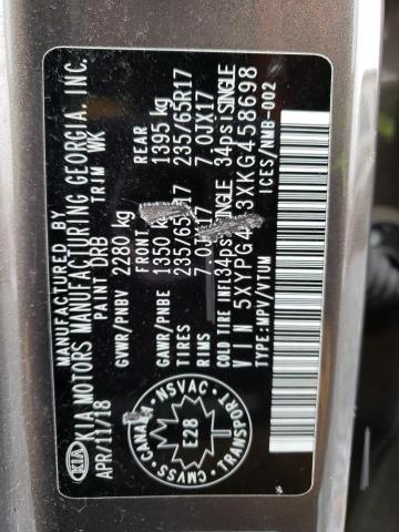 2019 KIA SORENTO L - 5XYPG4A3XKG458698