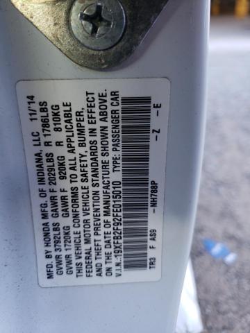 2015 HONDA CIVIC EXL - 19XFB2F92FE015010