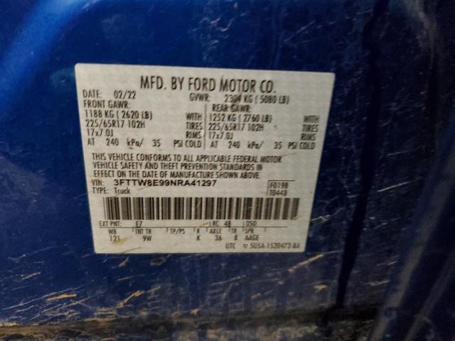 2022 FORD MAVERICK X - 3FTTW8E99NRA41297