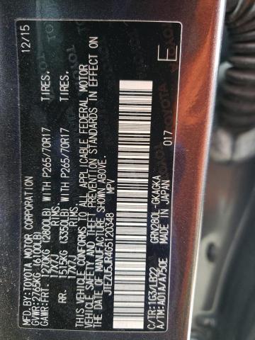 2016 TOYOTA 4RUNNER SR JTEZU5JR4G5120348
