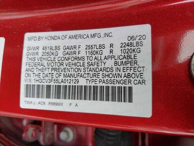 2020 HONDA ACCORD HYB - 1HGCV3F55LA012129