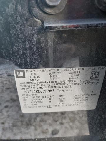 3GYFNCE35CS573693 Cadillac Srx Premium Collection