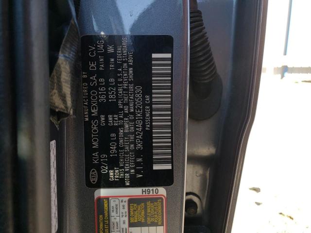 3KPA24AB1KE205830 KIA RIO S