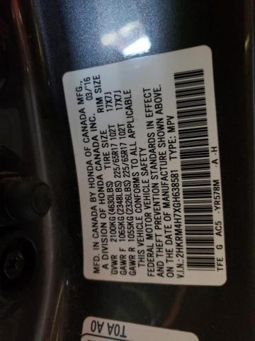 2016 HONDA CRV 2HKRM4H7XGH638581