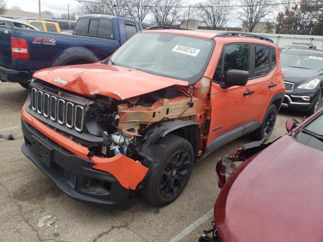 Salvage cars for sale from Copart Moraine, OH: 2018 Jeep Renegade S