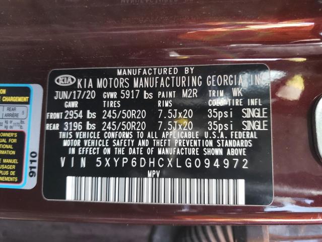 2020 KIA TELLURIDE 5XYP6DHCXLG094972
