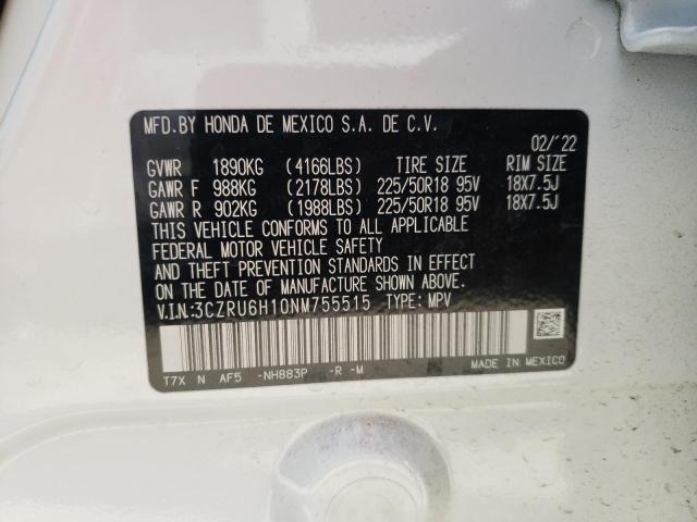 2022 HONDA HR-V SPORT - 3CZRU6H10NM755515