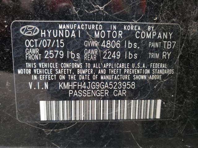 2016 HYUNDAI AZERA LIMI - KMHFH4JG9GA523958