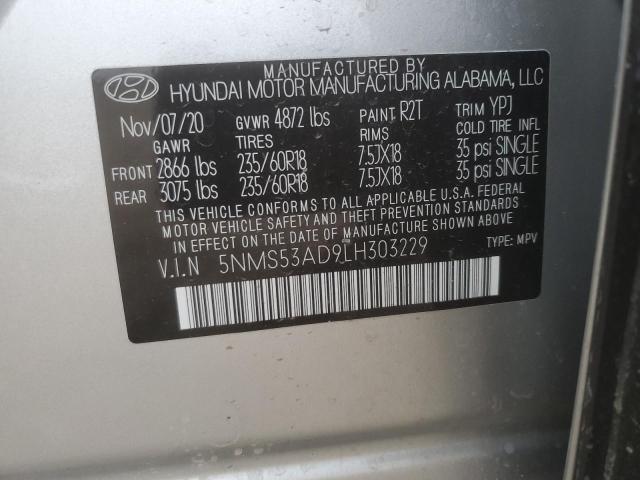 2020 HYUNDAI SANTA FE L - 5NMS53AD9LH303229