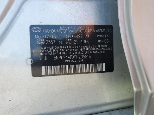 2015 HYUNDAI SONATA SE 5NPE24AFXFH205816