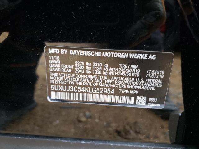 2019 BMW X4 XDRIVE3 - 5UXUJ3C54KLG52954
