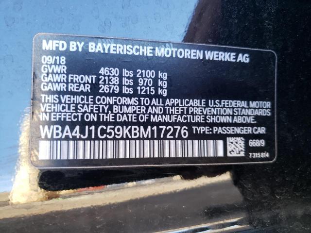 2019 BMW 430I GRAN - WBA4J1C59KBM17276