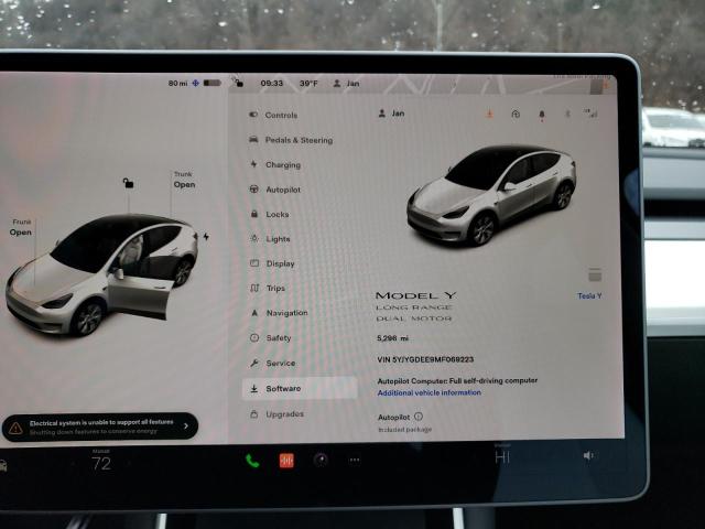 2021 TESLA MODEL Y 5YJYGDEE9MF069223