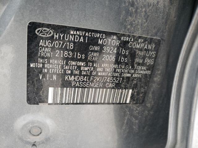 2019 HYUNDAI ELANTRA SE - KMHD84LF2KU745521