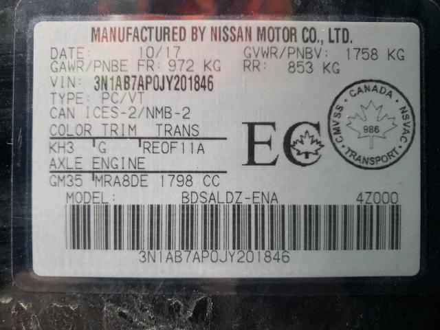 2018 NISSAN SENTRA S - 3N1AB7AP0JY201846