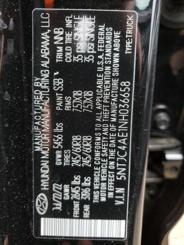 2022 HYUNDAI SANTA CRUZ - 5NTJC4AE1NH036658