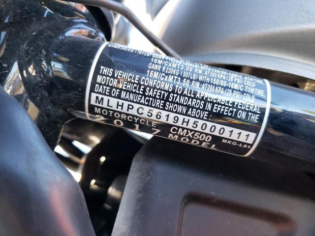 2017 HONDA REBEL MLHPC5619H5000111