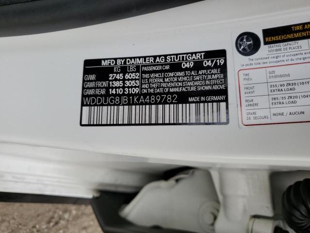 2019 MERCEDES-BENZ S 63 AMG 4 WDDUG8JB1KA489782