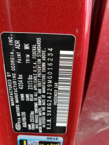 5XXG24J29MG016234 KIA K5 LX
