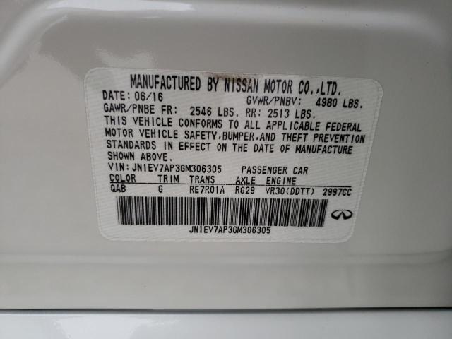 2016 INFINITI Q50 PREMIU - JN1EV7AP3GM306305