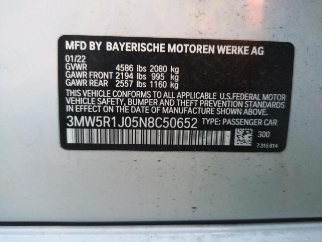 2022 BMW 330I - 3MW5R1J05N8C50652