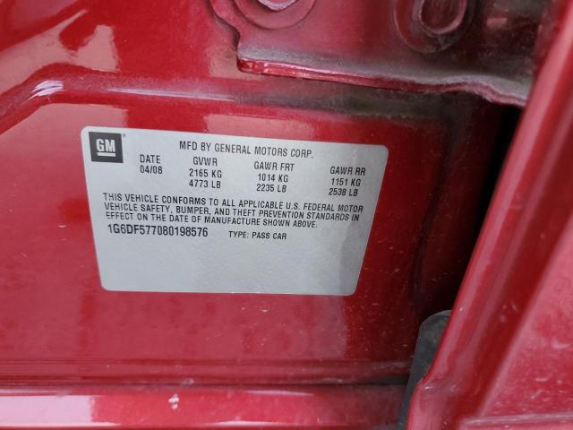 1G6DF577080198576 Cadillac CTS