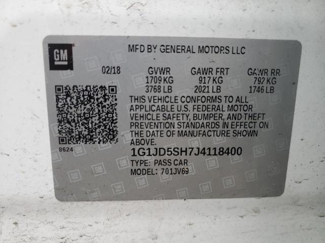 2018 CHEVROLET SONIC LT - 1G1JD5SH7J4118400