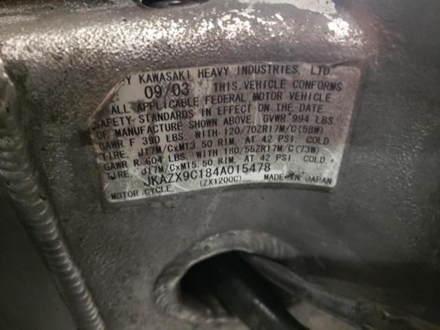 2004 KAWASAKI ZX1200 C - JKAZX9C184A015478
