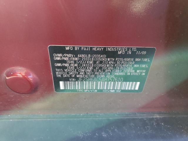 JF2SH6AC5AH757610 Subaru Forester 2.5x
