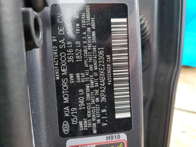 3KPA24ABXKE233061 KIA RIO S