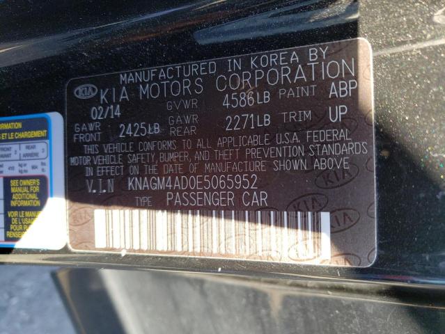 KNAGM4AD0E5065952 KIA OPTIMA HYBRID