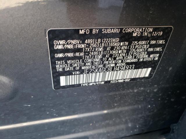 JF2SKAGC8LH494933 Subaru Forester Premium