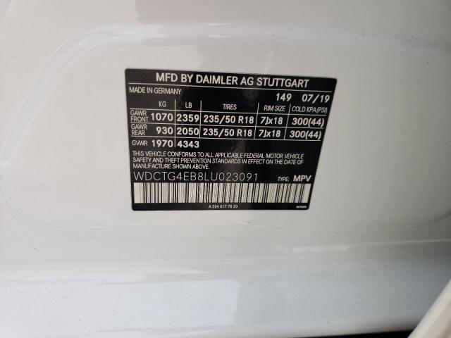 2020 MERCEDES-BENZ GLA 250 - WDCTG4EB8LU023091