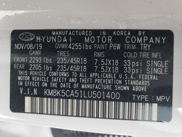 2020 HYUNDAI KONA ULTIM - KM8K5CA51LU501400