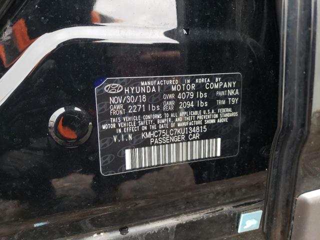 2019 HYUNDAI IONIQ SEL - KMHC75LC7KU134815