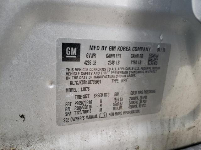 2018 CHEVROLET TRAX LS KL7CJKSB4JB703091