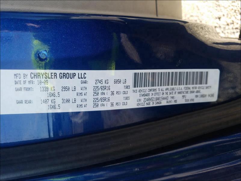 2010 DODGE GRAND CARA 2D4RN5D18AR154443