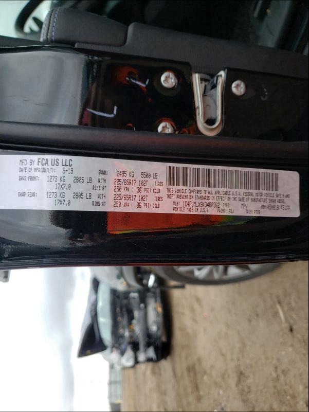2019 JEEP CHEROKEE L 1C4PJMLX9KD460362