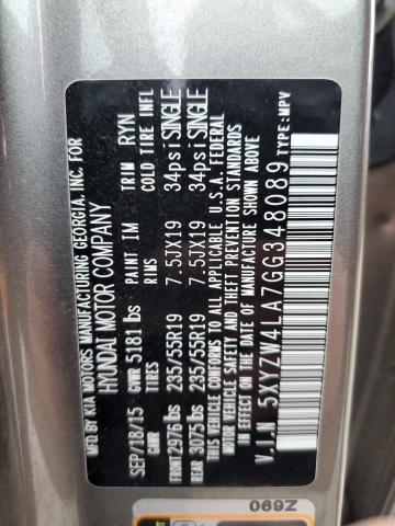 2016 HYUNDAI SANTA FE S - 5XYZW4LA7GG348089