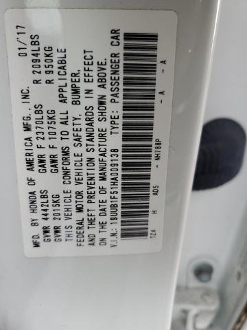 19UUB1F51HA009138 Acura TLX TECH