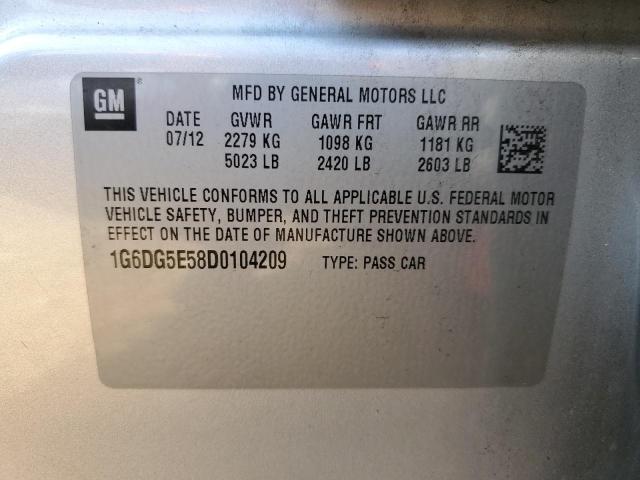 1G6DG5E58D0104209 Cadillac CTS