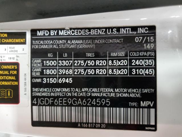 2016 MERCEDES-BENZ GL 450 4MA - 4JGDF6EE9GA624595